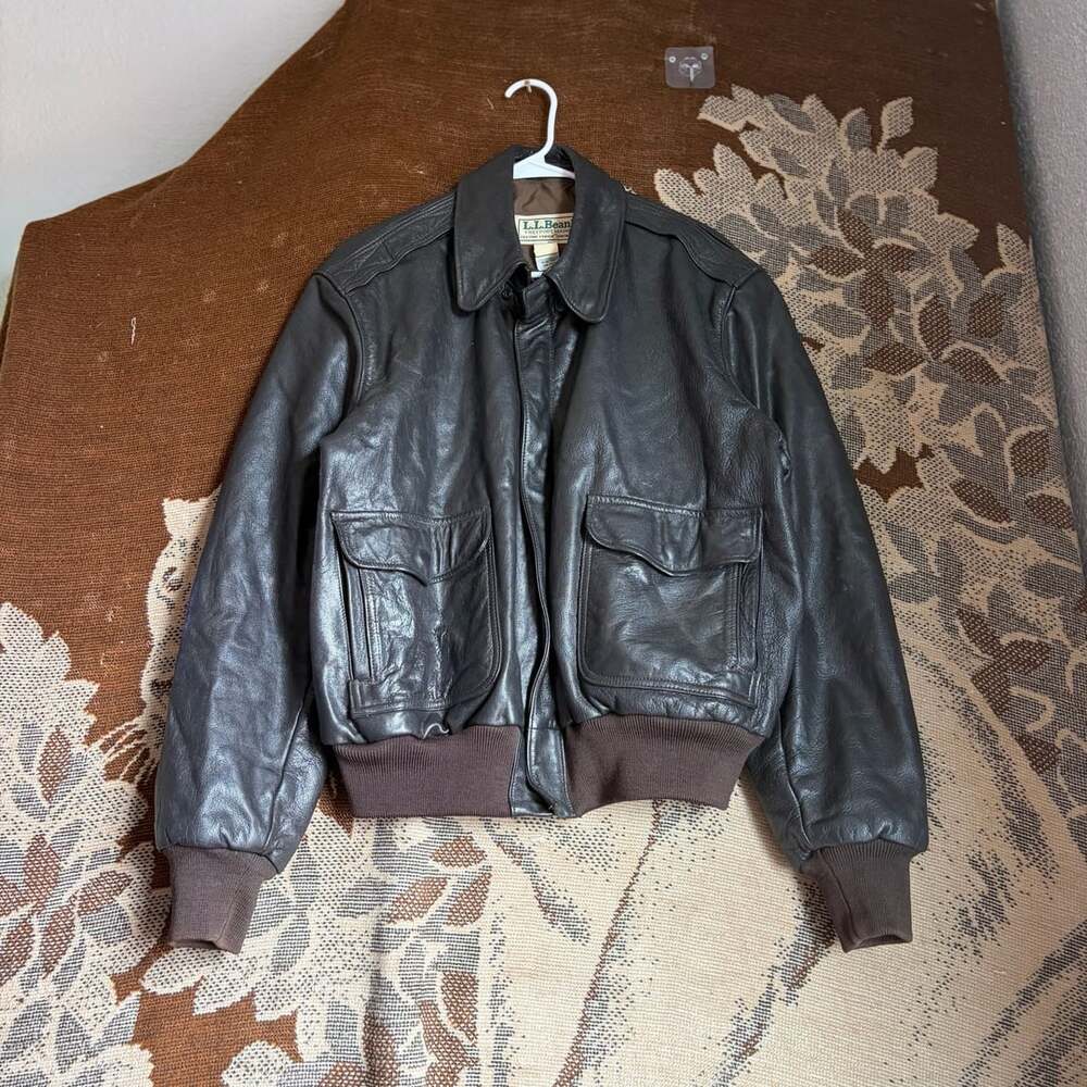 L.L.Bean Flying Tiger Jacket Size 42 Leather